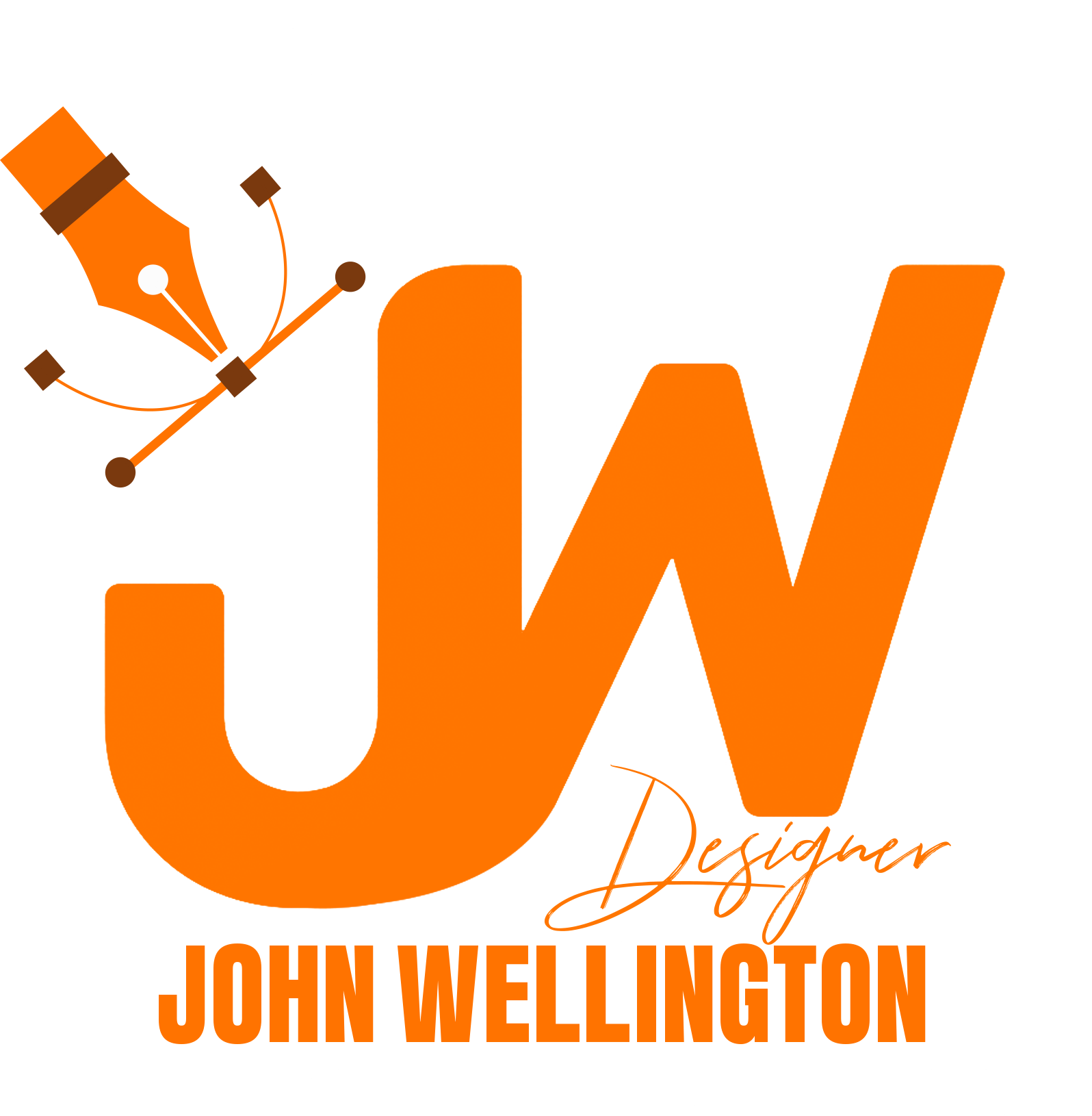John Wellington Designer — JW e caneta Bézier